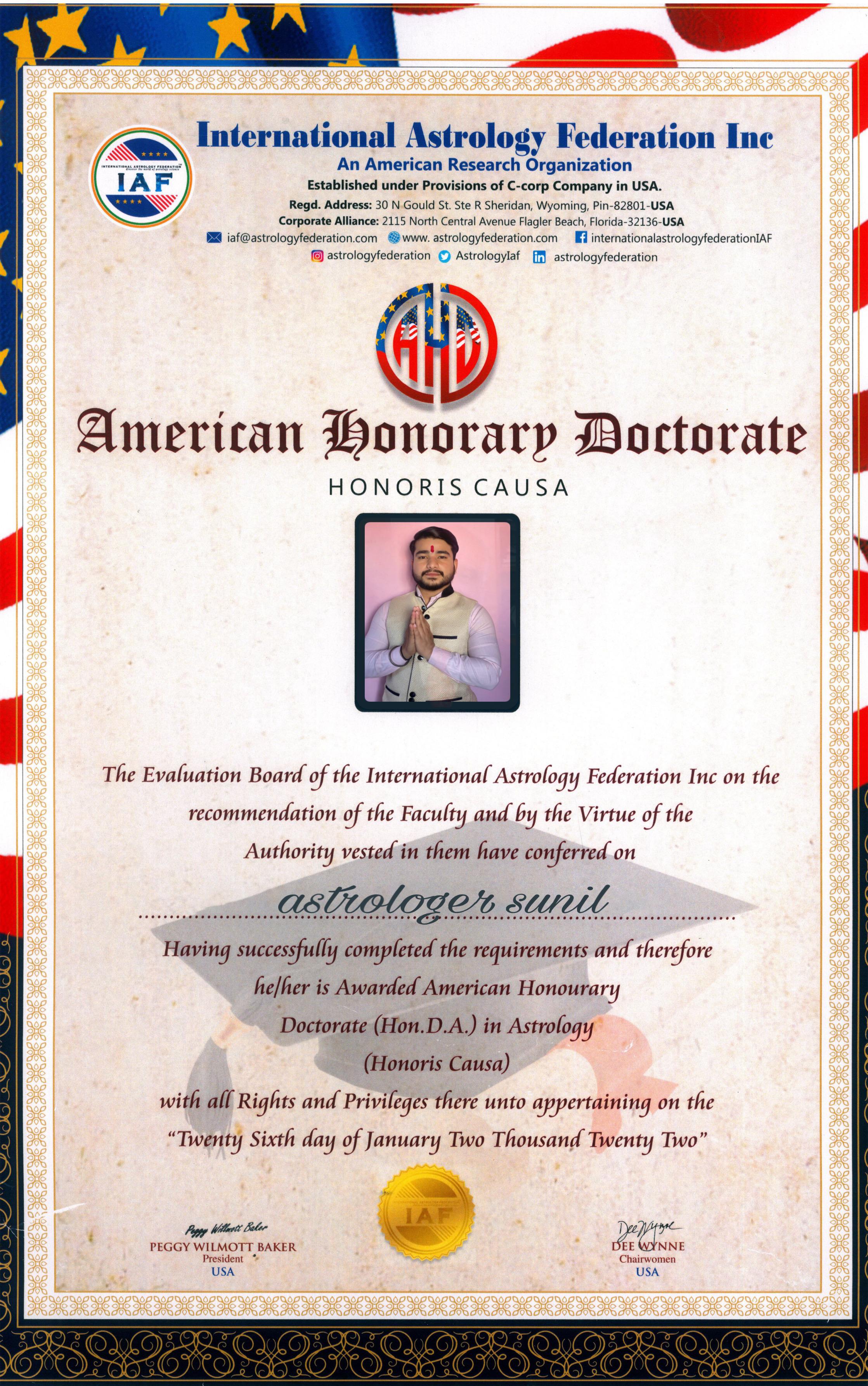 American Honorary Doctorate