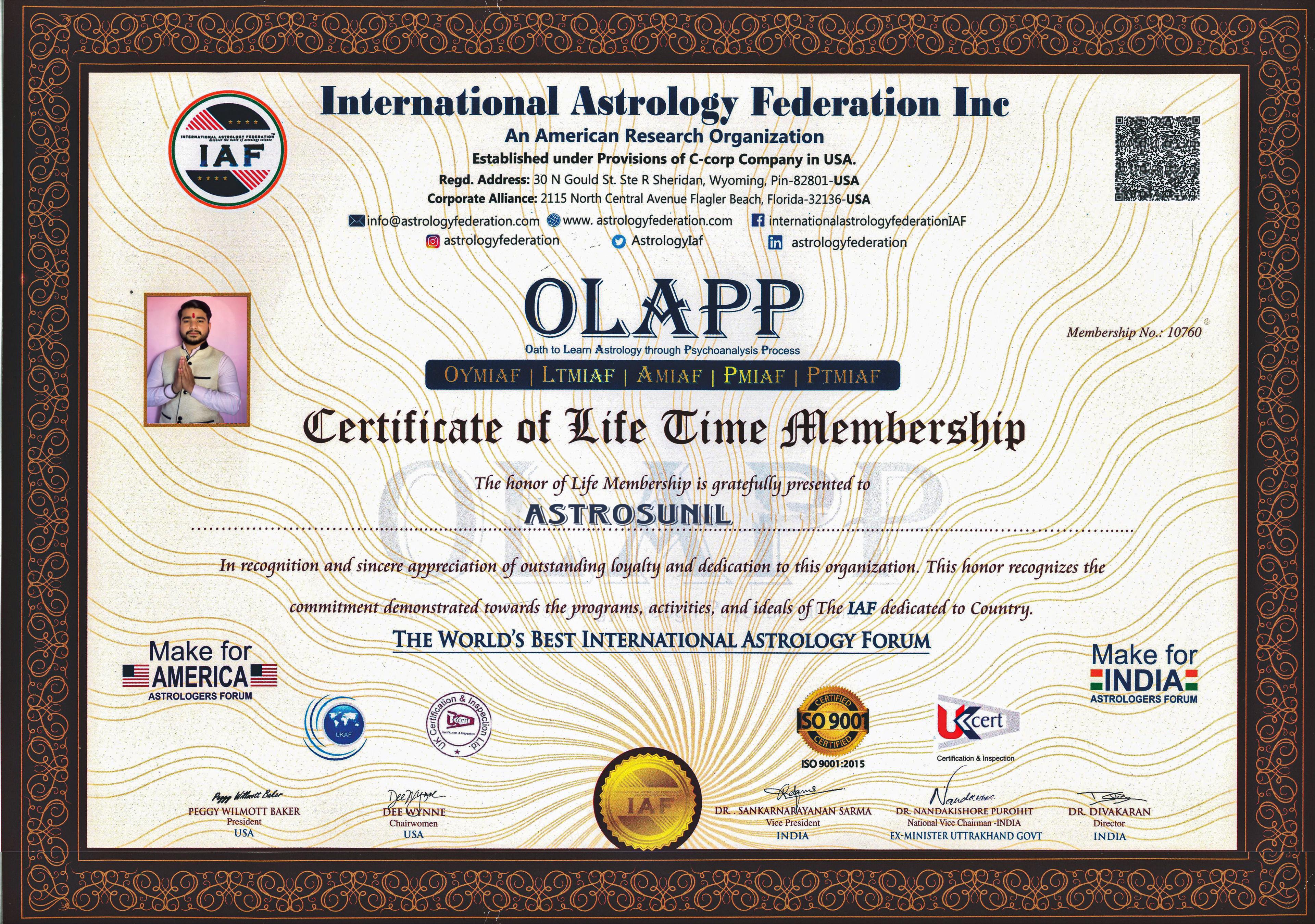 Life Time Membership